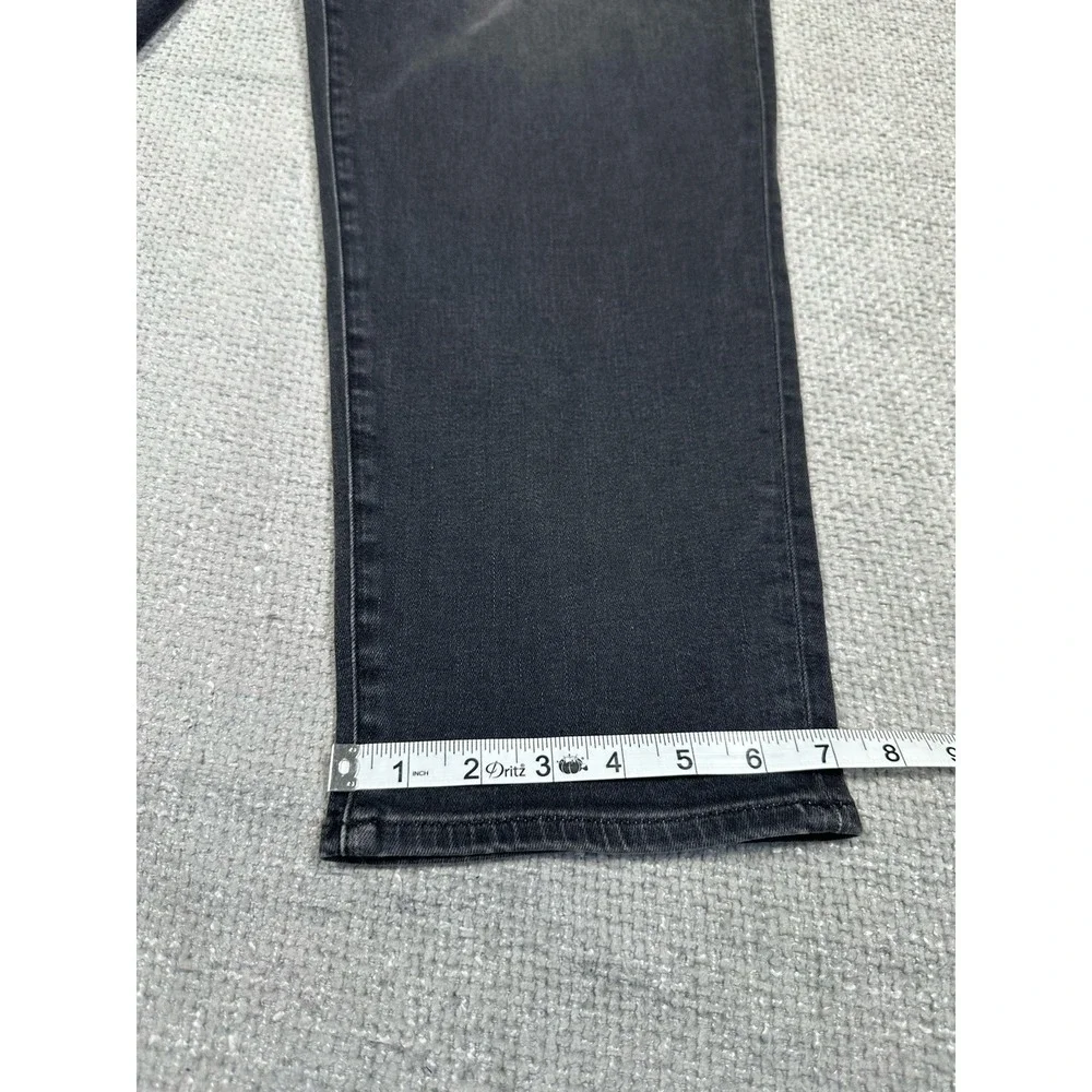 J.Crew Slim‎ Straight Jeans Women 36 43x27.5 Black RE-03-BLK CF500 Stretch